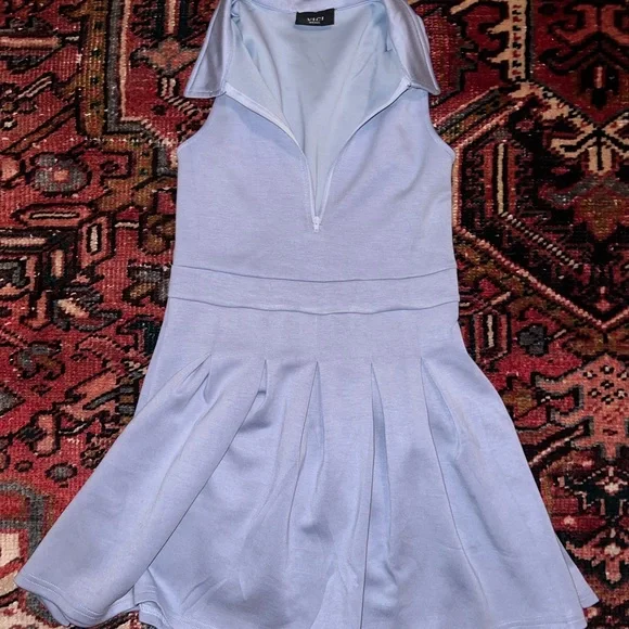 Vici Light Blue Mini Dress - Picture 2 of 2